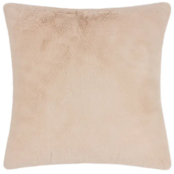 Stanza Faux Fur Cushion Brulee, Brulee / 55 x 55cm / Polyester Filled