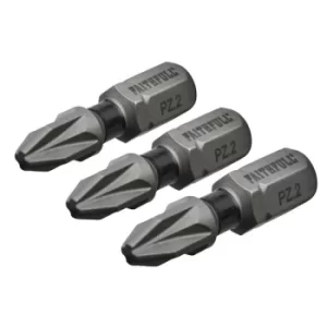 Faithfull FAISBPZ225IM Pozi Impact Screwdriver Bits PZ2 x 25mm (Pa...