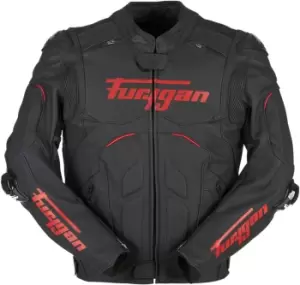 Furygan Raptor Evo 2 Motorcycle Leather Jacket, black-red, Size L, black-red, Size L