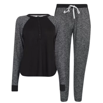 DKNY HTC Top & Jogger Set - Black Hther 074