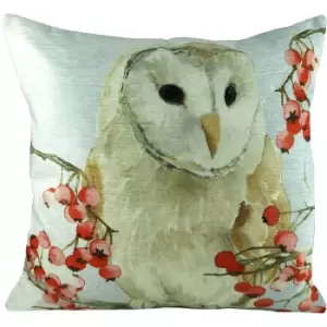 Evans Lichfield Owl Christmas Cushion Cover (One Size) (Multicoloured)