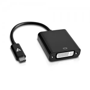 V7 USB-C male to DVI-D female Adapter Black