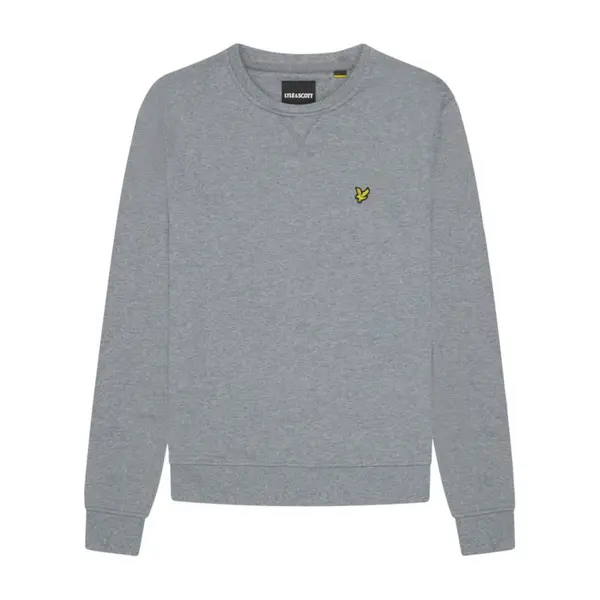 Lyle & Scott Mens Cotton Crew Neck Sweatshirt XXL - Chest 44-46.5' (112-118cm) Mid Grey Marl LYL137-T28-XXL