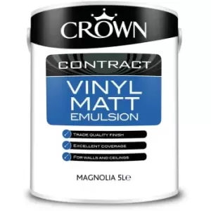 Crown Vinyl Matt Magnolia - 5L - Warm White