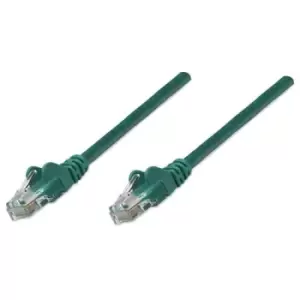 Intellinet Network Patch Cable Cat5e 15m Green CCA U/UTP PVC RJ45 Gold Plated Contacts Snagless Booted Lifetime Warranty Polybag