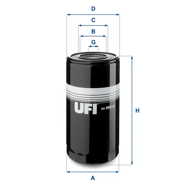 UFI 23.305.00 Oil Filter Oil Spin-On