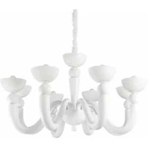 White BON BON pendant light 8 bulbs