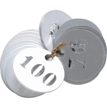 30MM Aluminium Identity Discs 1-100 (Box-100) - Kennedy