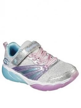 Skechers Girls S Lights: Fusion Flash Trainer - Silver/Lavender