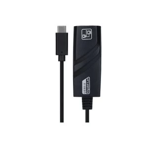 Maplin USB Type-C To Gigabit Ethernet Adapter - Black