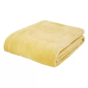 Extra Large Raschel Velvet Throw Ochre 200x240cm - Ochre - Catherine Lansfield