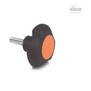 Elesa - Lobe knob-VTT.32-C-p-M6x40-C2 Orange