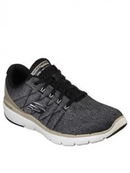 Skechers Flex Advantage 3.0 Stally Trainer - Black, Size 7, Men