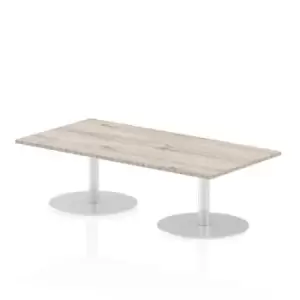 Italia Poseur Table Rectangle 1600/800 Top 475 High Grey Oak