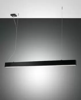 Next LED Integrated Pendant Ceiling Light Light Black Glass