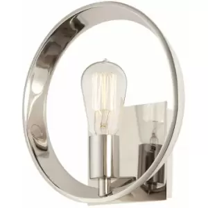 Loops - Wall Light Imperial Silver Finished Design Exposeding the Centre LED E27 60W