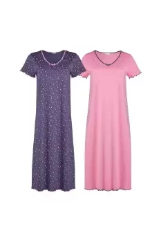 2 Pack V-Neck Nightdressess