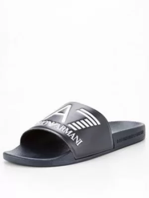 Emporio Armani EA7 Sea World Visibility Logo Slides Navy Size 7 Men