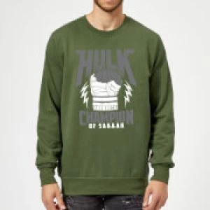 Marvel Thor Ragnarok Hulk Champion Sweatshirt - Forest Green - XL