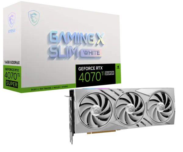 MSI GeForce RTX 4070 Ti Super Gaming X Slim White 16G GDDR6X Graphics Card