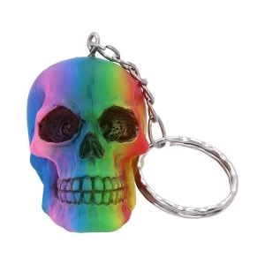 Rainbow (set of 6) Skull Keyrings