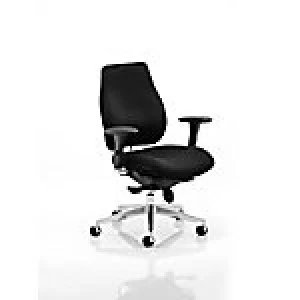 Posture Chair Chiro Plus Ergo Black Farbic With Adjustable Arms