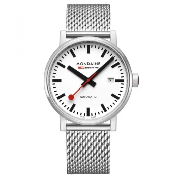 Mondaine Evo2 Automatic 40mm Stainless Steel Mesh Bracelet Watch