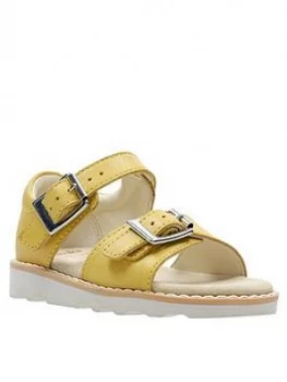 Clarks Toddler Crown Bloom Sandal - Yellow, Size 9 Younger