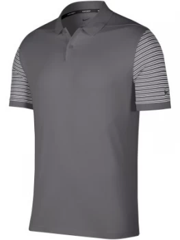 Mens Nike Classic Stripe Polo Smoke