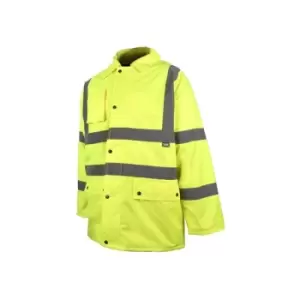 Scan - UC803 Hi-Vis Motorway Jacket Coat Yellow - l (44in) scahvmjl