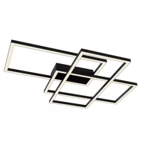 Line Integrated LED Square Ceiling Lamp Black