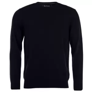 Barbour Mens Essential Lambswool Crew Neck Sweater Black Medium