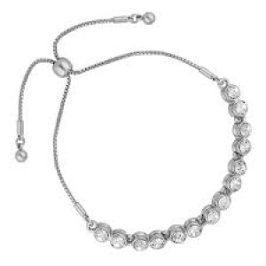 Jon Richard Silver Tennis Toggle Bracelet