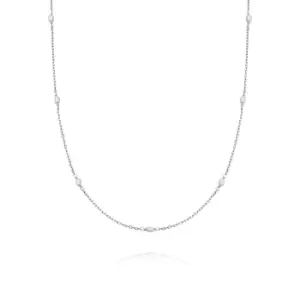 Daisy London 925 Sterling Silver Treasures Seed Pearl Chain Necklace Sterling Silver