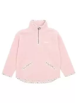 Barbour Girls Melby Fleece Top - Petal Pink, Petal Pink, Size Age: 14-15 Years, Women