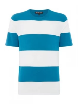 Mens Michael Kors Striped knitted t shirt Blue