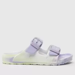 BIRKENSTOCK White & Purple Arizona Eva Girls Toddler Sandals