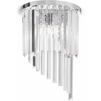 Ideal Lux Lighting - Ideal Lux Carlton - 3 Light Wall Light Chrome, E14