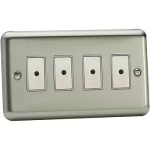 Varilight 4-Gang V-Pro Eclique2 Touch/Remote Control LED Dimmer - Brushed Chrome - JSE104