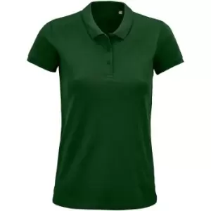 SOLS Womens/Ladies Planet Organic Polo Shirt (L) (Bottle Green)