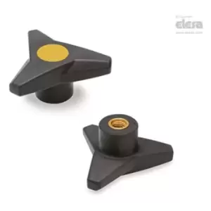 Elesa - soft Three-arm knob-VB.839/80 B-M10-Soft-C4 Yellow