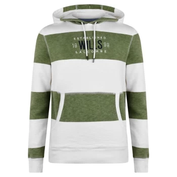 Jack Wills Wrightworth Stripe Hoodie - Moss