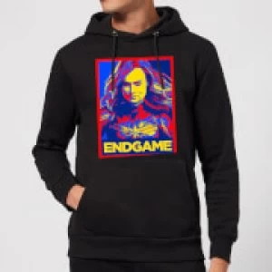 Avengers Endgame Captain Marvel Poster Hoodie - Black - S