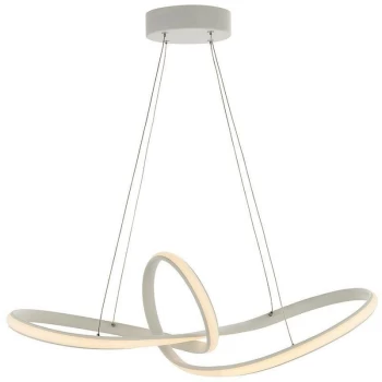 Endon Directory Lighting - Endon Paradox - LED Ceiling Pendant Matt White & White Acrylic