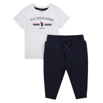 US Polo Assn US Polo Association Rider T Shirt Jogger Set - Blue