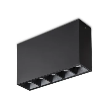 Ideal Lux LIKA - Integrated LED 5 Lights Surface Mounted Ceiling Lamp Black 3000K