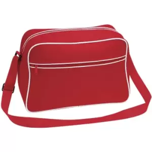 Bagbase - Retro Adjustable Shoulder Bag (18 Litres) (One Size) (Classic Red/White)