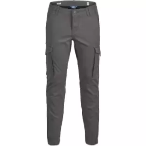 Jack and Jones Paul Flake Slim Stretch Cuffed Cargo Pants Junior - Grey