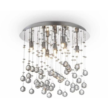 Ideal Lux Lighting - Ideal Lux Moonlight - 8 Light Medium Ceiling Pendant Chrome, G9