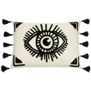 Furn Ashram Eye Cushion Cover (One Size) (White/Black) - White/Black